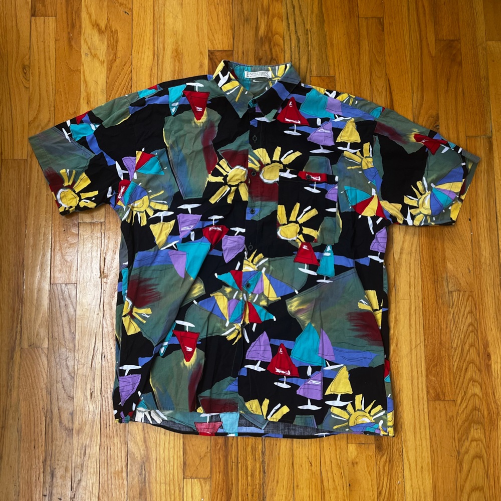 Vintage funky summer SS button up